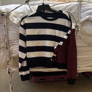Sundays Striped Navy and Red Sweater